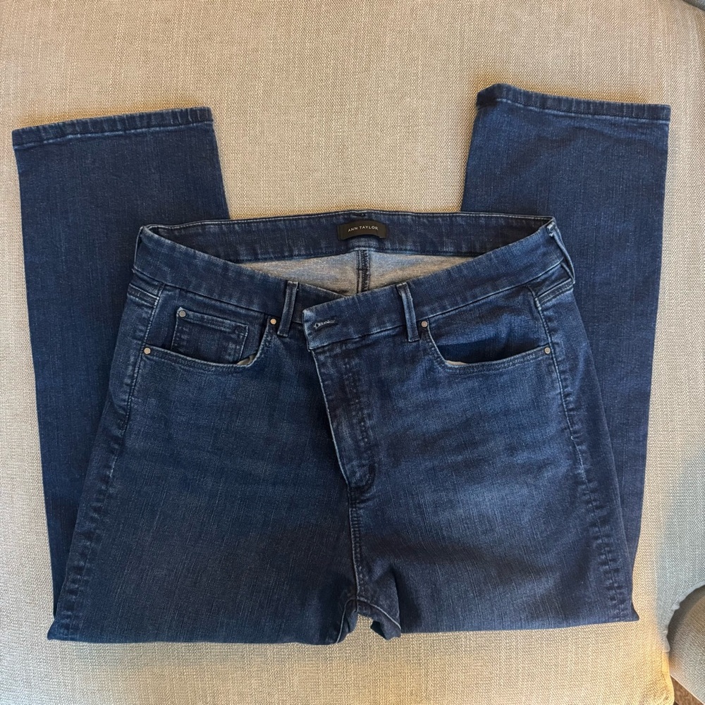 Ann Taylor Deep Blue Ankle Jeans